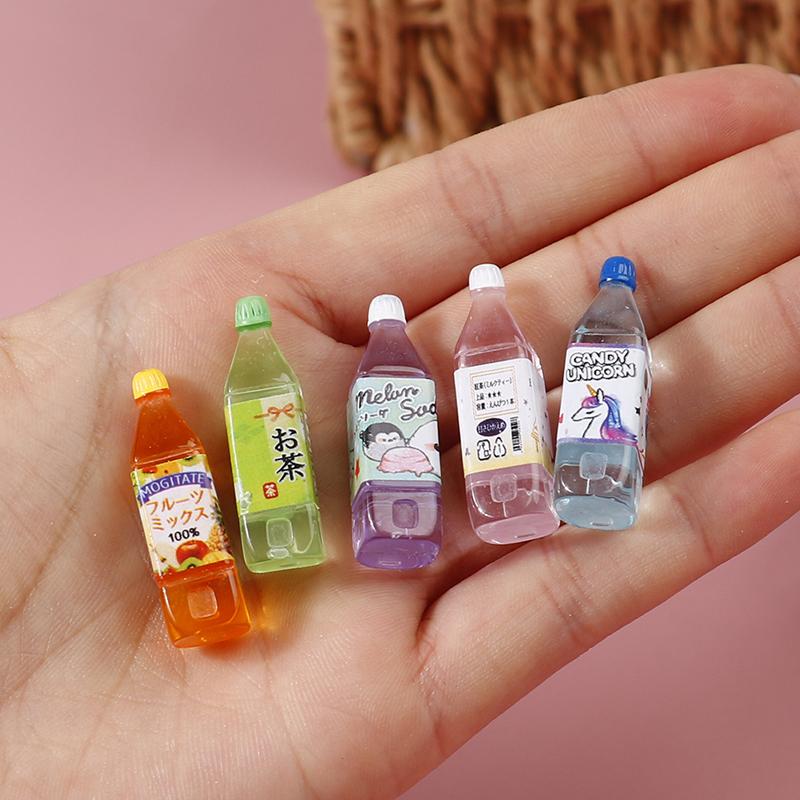 5Pcs Dollhouse Miniature Food Play Japanese Juice Tea Drink Model Props Life Set