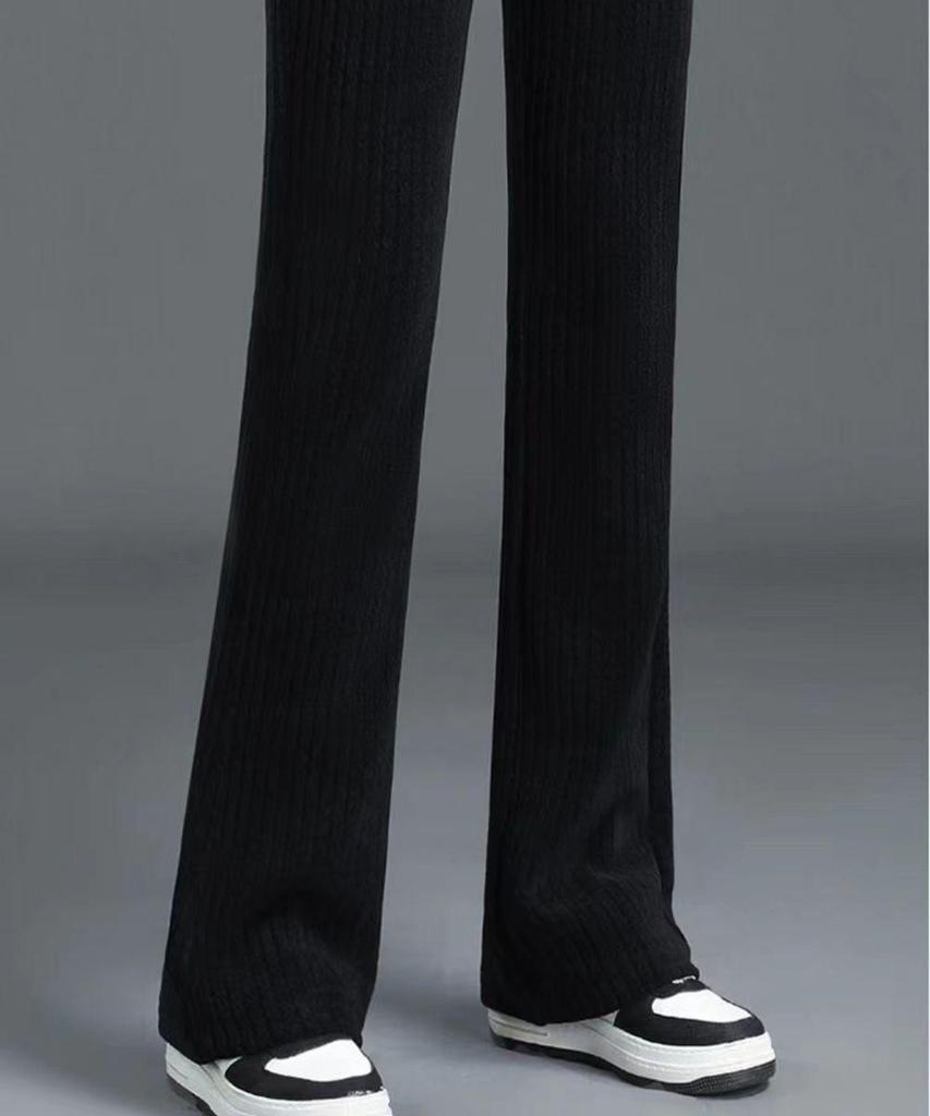 Women's High-Waisted Velvet Chenille Harem Sweatpants - Slim, Warm, Casual, Autumn/Winter