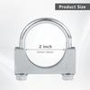 LCGP 2" Heavy Duty U Bolt Clamps Saddle Type Anti-Corrosion 2 Pack Muffler Clamps