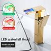 HLK Factory Supplier Automatically Intelligent Color-changing Brass Basin Faucet Popular Cold and Hot Water Household Faucet