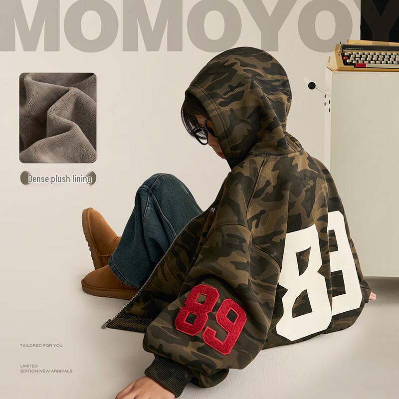 Мальчишеская куртка с капюшоном на флисовой подкладке, камуфляжная 170