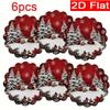 6pcs Winter Placemat -38cm Round, Christmas Snowflake Pattern, Anti Slip and Heat-resistant, for Christmas Decorative Placemats