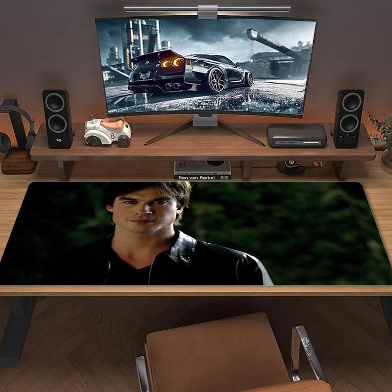 Damon Salvatore Large Size Mouse Pad Large Gaming Table Cushion Non-slip Laptop Tablet Big Mousepad XXL Mat Mini PC Playmat With Lock edge