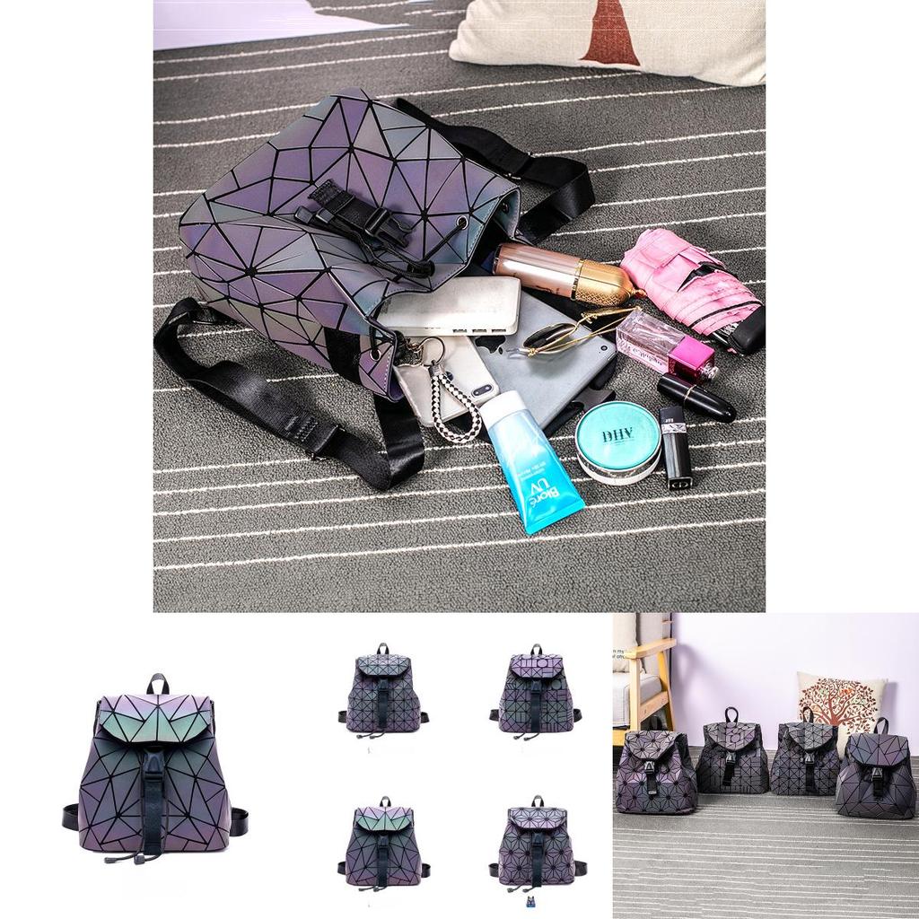 Zaino trapuntato in PU da donna con tasche multiple per l'uso quotidiano e stile alla moda