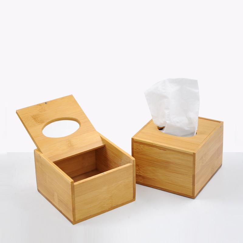 Bambus-Taschentuchbox-Halter, Aufbewahrungs-Papierbox, Taschentuchbox-Abdeckung, Auto-Holz-Servietten, Restaurant-Heimdekoration