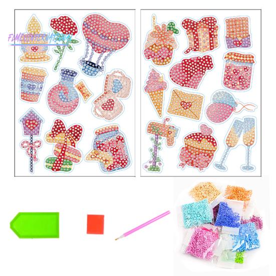 1 Set DIY-Strass-Malaufkleber, unterhaltsames pädagogisches Handwerk, multifunktionale Malaufkleber für Kinder und Erwachsene