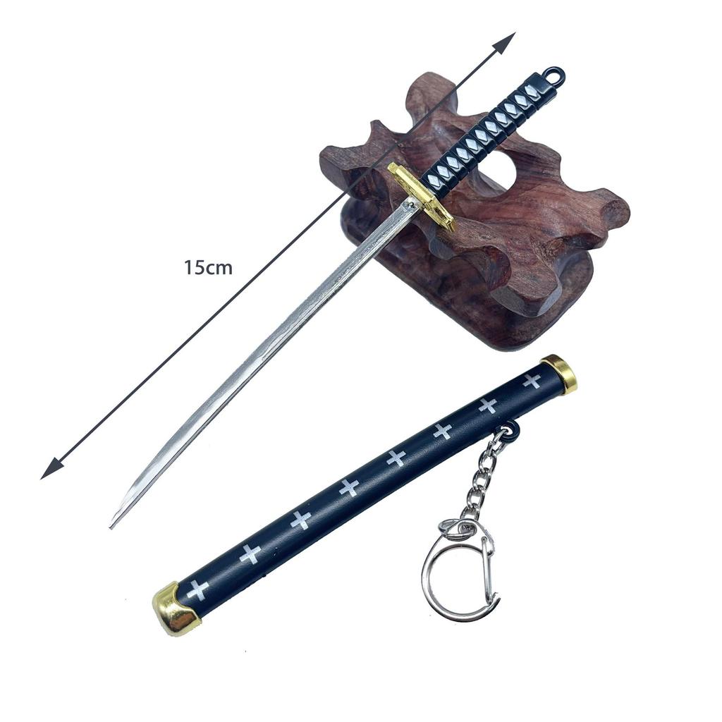 One Piece Zoro's Three-Sword Style Snow Walk Katana Keychain - Japanese Samurai Anime Sword Model