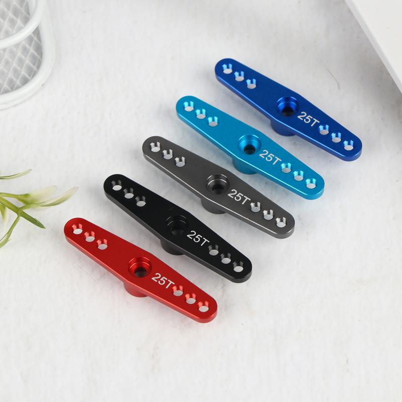 Aluminum Alloy Rc Servo Arm 25T Steering Servo Dual Arm For Rc Car Crawler Large Torque Digital Coreless Servo Parts