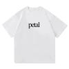 Petal Letter Print Minimalist Casual Y2k Graphic Tee Cotton Unisexs Unisexs Tshirt Summer Streetwear