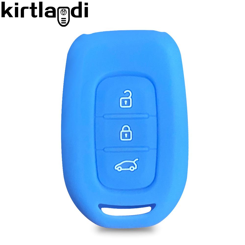 Silicone Car Key Case Cover For Dacia Logan  For Renault Twingo 3 Duster Captur Logan Laguna Scenic Key Cover Remote Shell