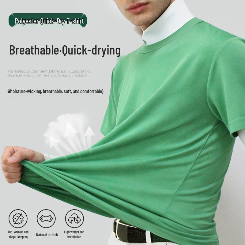 In Stock Quick-Dry Round Neck Marathon T-shirt - Custom Logo, Short Sleeve for Outdoor Running & Promotional Events
