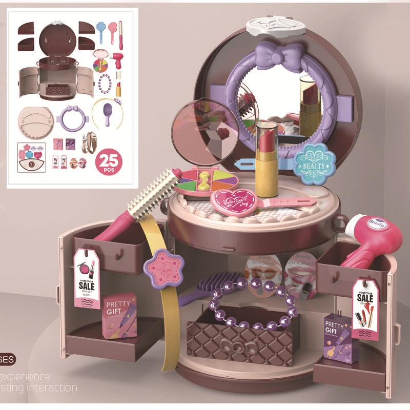 Children'S Simulation Play House Makeup Jewelry Candy Supermarket Medical Tools Handbag Gift Toy Set