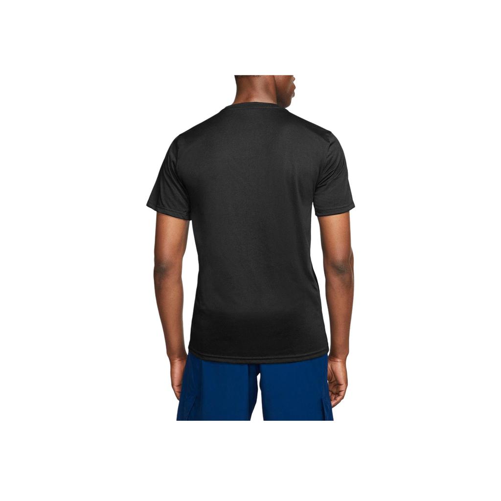 Nike Solid Color Logo Crew Neck Short Sleeve T-Shirt Men Tops Black 718834-010