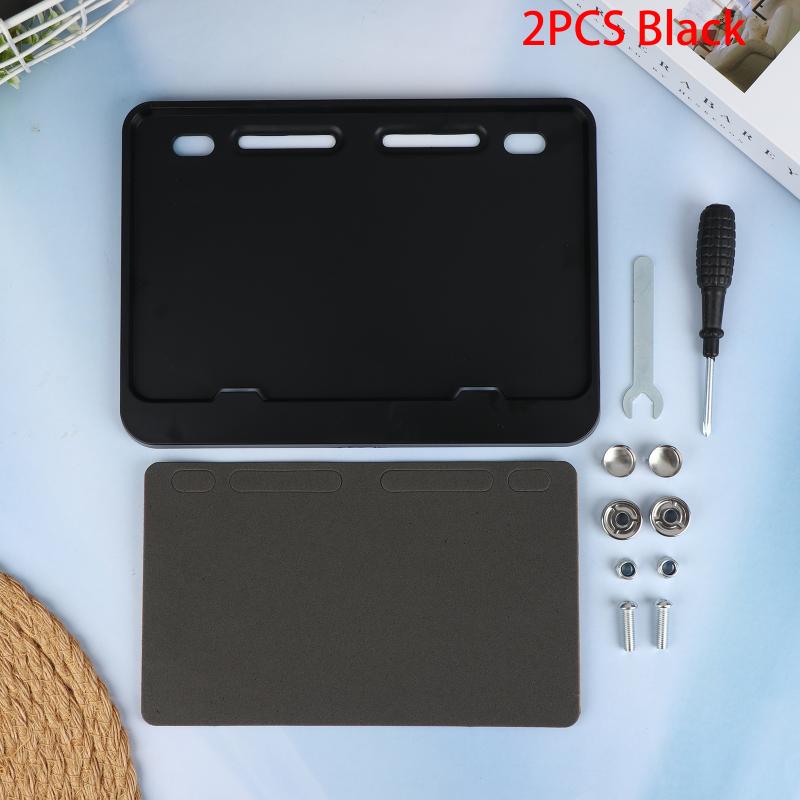 1Pcs Car License Plate Hollow Solid Double-Layer Motorcycle License Plate Frame Carbon Grain Resin License Plate Frame