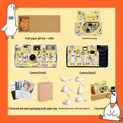 Vintage Big White Goose Filmkamera - Ideale Point-and-Shoot für Studenten & Anfänger mit Farbfilm