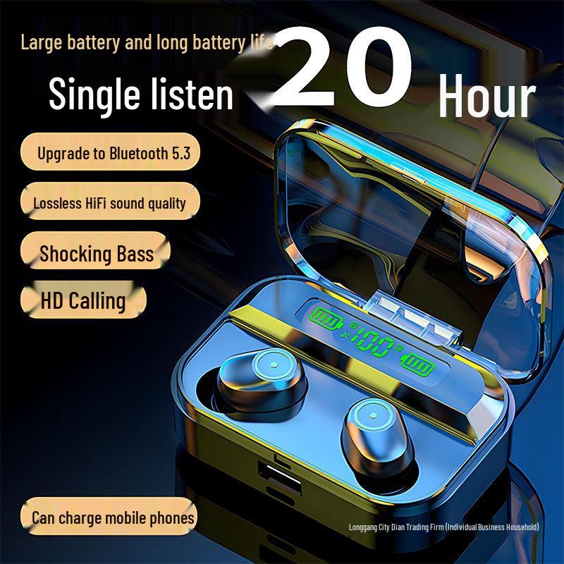 Bluetooth 5.4 Wireless Dual Mini In-Ear Earbuds for Huawei, OPPO, Apple, Vivo - Over-Ear Sports Headphones