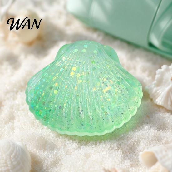 Dekompressionsspielzeug Mini Glitzer Muschel Quetschspielzeug, Stressabbau Zuckerball Tragbarer Linderer Fidget Weich Dehnbar Transparent Ozean Sensorisch