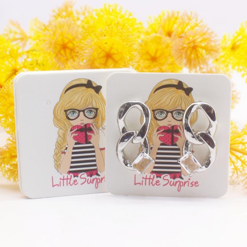 100pcs New Color Printed Earring Card 5x5cm Handmade Jewelry Packaging Card