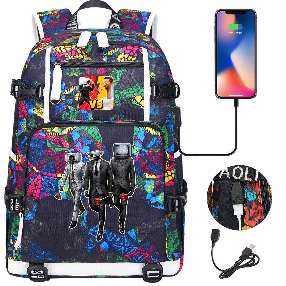 3-teiliges Schulrucksack-Set für Schüler Große Kapazität Oxford-Stoff Schultasche mit Schultergurt und Federmäppchen