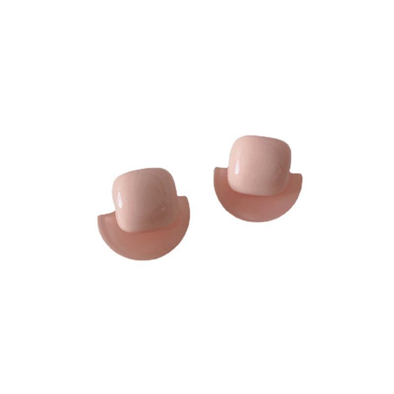 New Personalized Candy Colored Earrings Women Splicing Acrylic Design Cute Fresh Fashionable Commuting Trend High-End Feeling