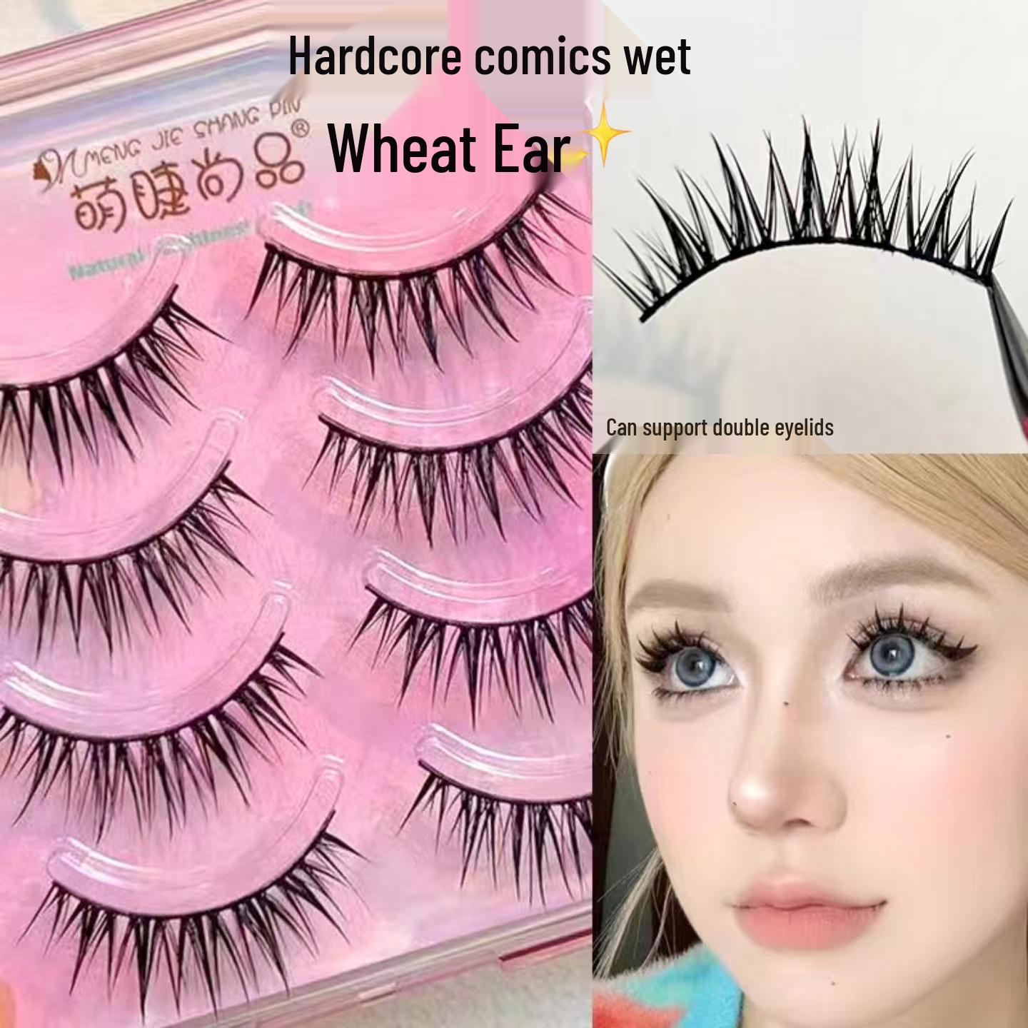 

Mengjie Manga Style One-Piece False Eyelashes – Natural Thick Beginner Lashes