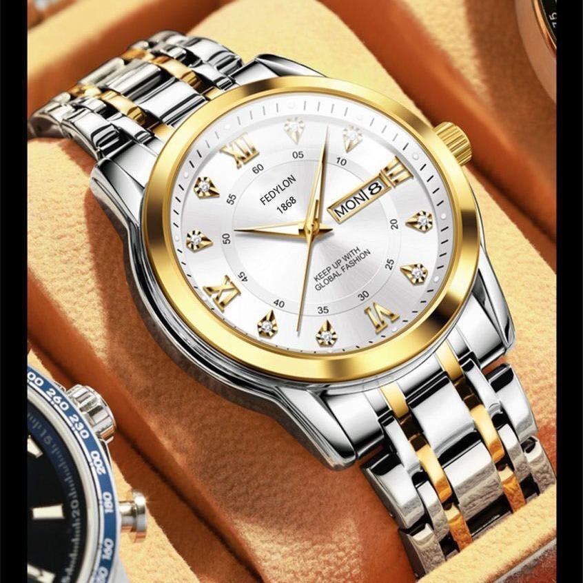 Montre Étanche Nouvelle Montre Homme Calendrier Double Anglais Montre à Quartz Lumineuse