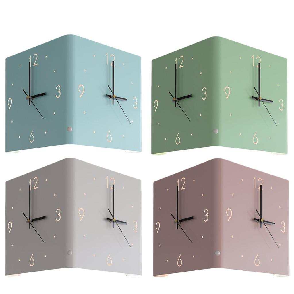 Doppelseitige Eckuhr Wanduhr Wandmontiert Leise Dekoration Leicht ablesbar