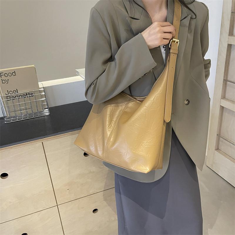 IELGY Korean Version Trendy Fashion Large-Capacity Tote Bag Simple Casual One-Shoulder Child-Mo