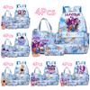 4Pcs/set Cartoon K-Pop Printed Backpack Handbag Pencil Case with 750Ml Water Bottler for Teenager Boy Girl Schoolbag Large Capacity Bookbag Mochila