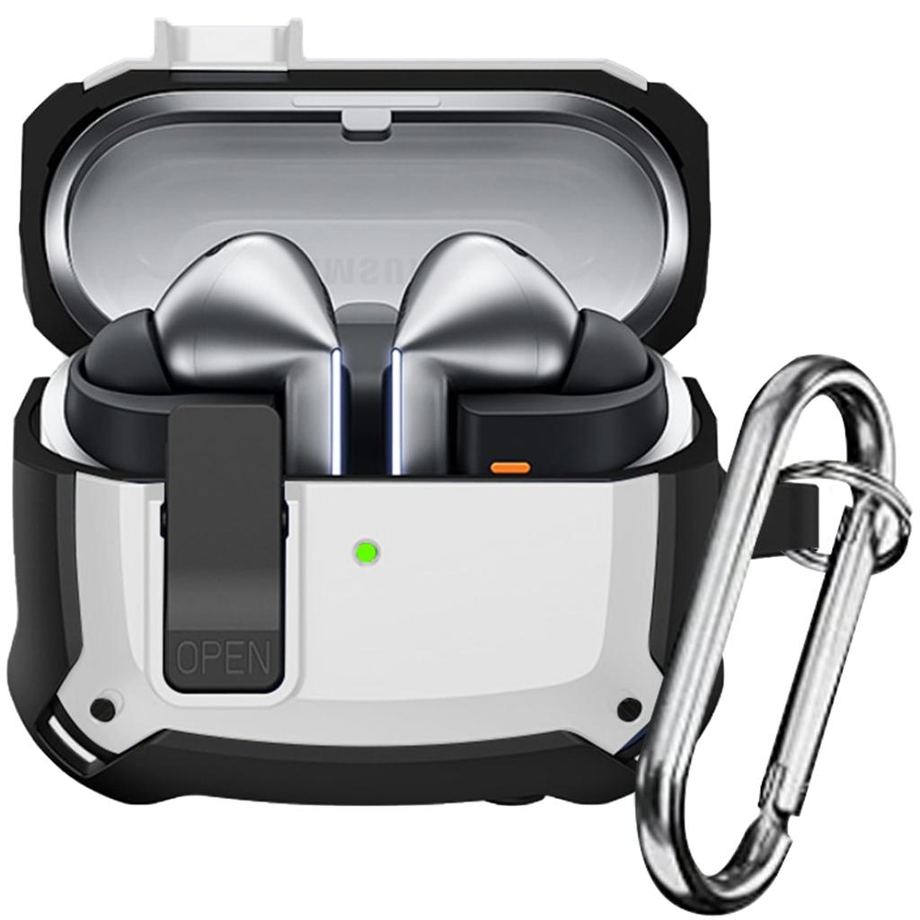 Case for Samsung Galaxy Buds 3/ Buds 3Pro with Secure Lock Clip Shockproof Protective with Carabiner for Samsung Galaxy Buds 3