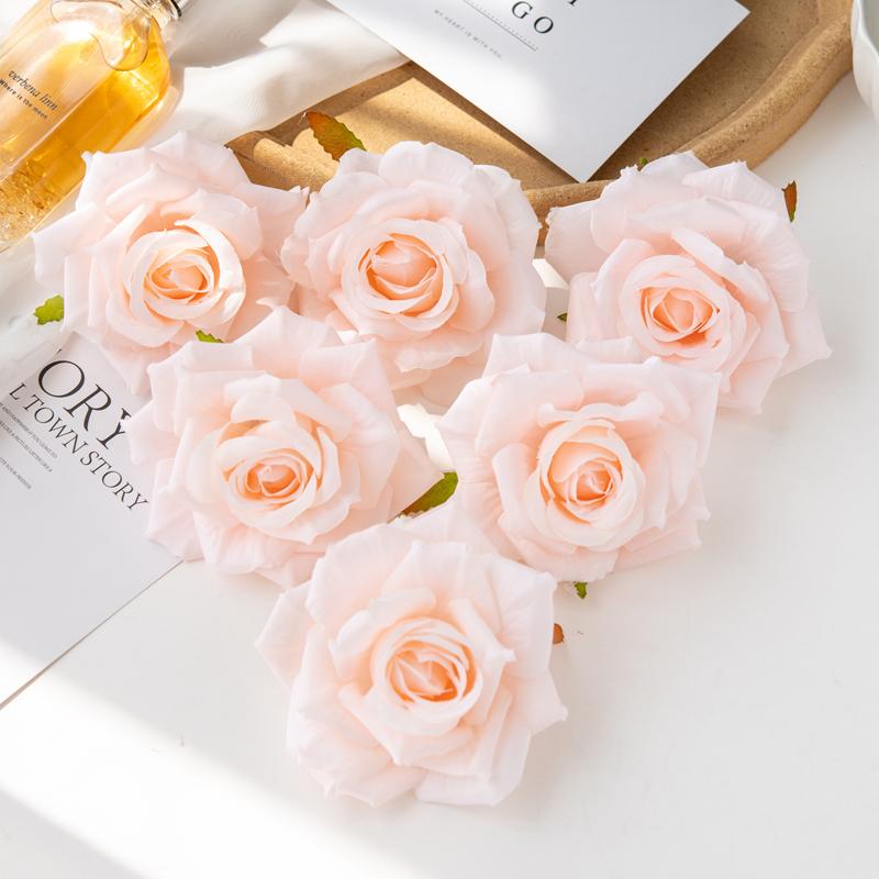 100pz 10cm Fiori Artificiali all'Ingrosso per Scrapbooking Natale Decorazioni per la Casa Matrimonio Giardino Arco di Rose Testa di Seta Finta Scatola di Caramelle