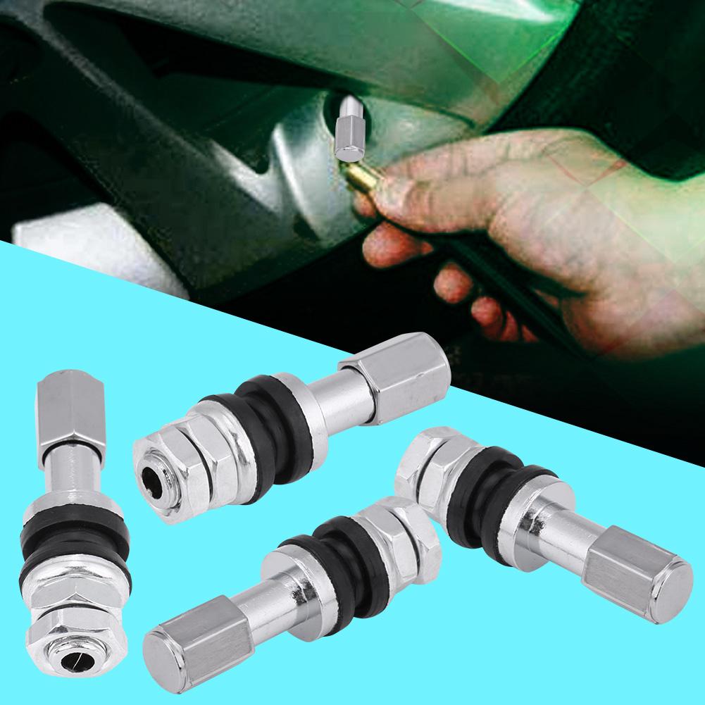 10pcs TR43E Tyre Valve Stems Tubeless Tire Valves Metal Replacement Stems with Thrd End for Motorcycles Cars Trucks