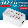 100W Multi-Port USB Charger, 12-Port and 20-Port Options for Simultaneous Phone Charging