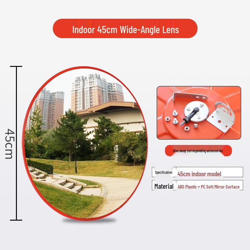 Wide-Angle HD Reflective Traffic & Anti-Theft Convex Mirror for Indoor/Outdoor Use