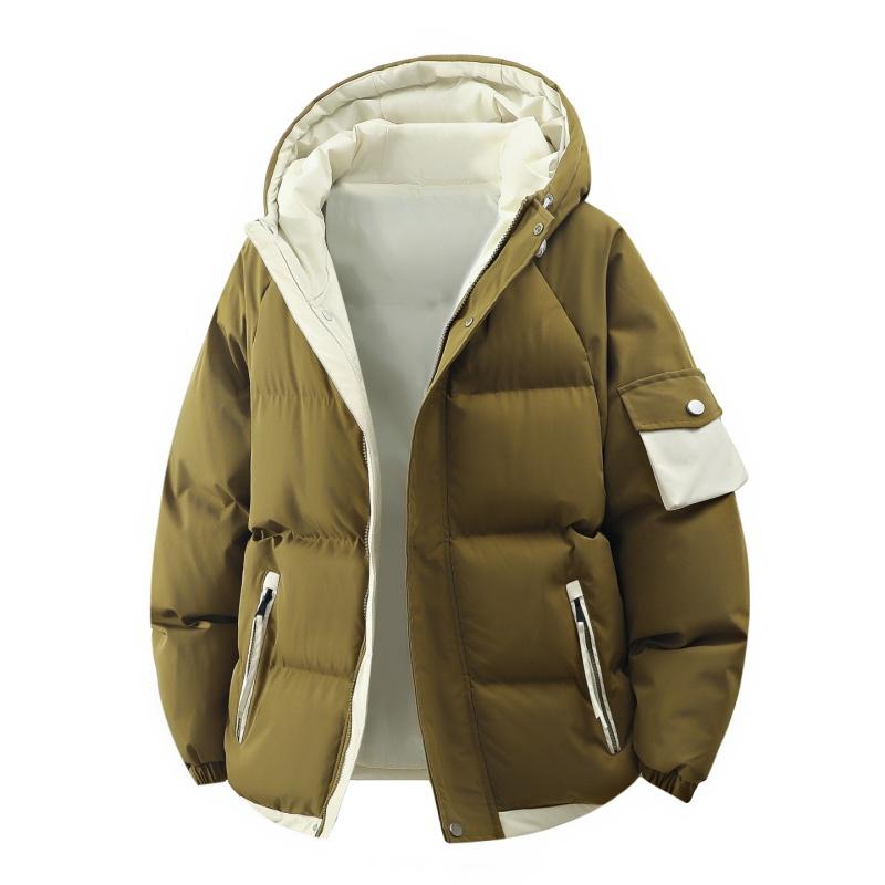 Male Outerwear Hooded Jacket Men's Winter Loose Jacket Cotton Coat Man Fashion Parkas Men Windproof Thick Warm Down Jacket