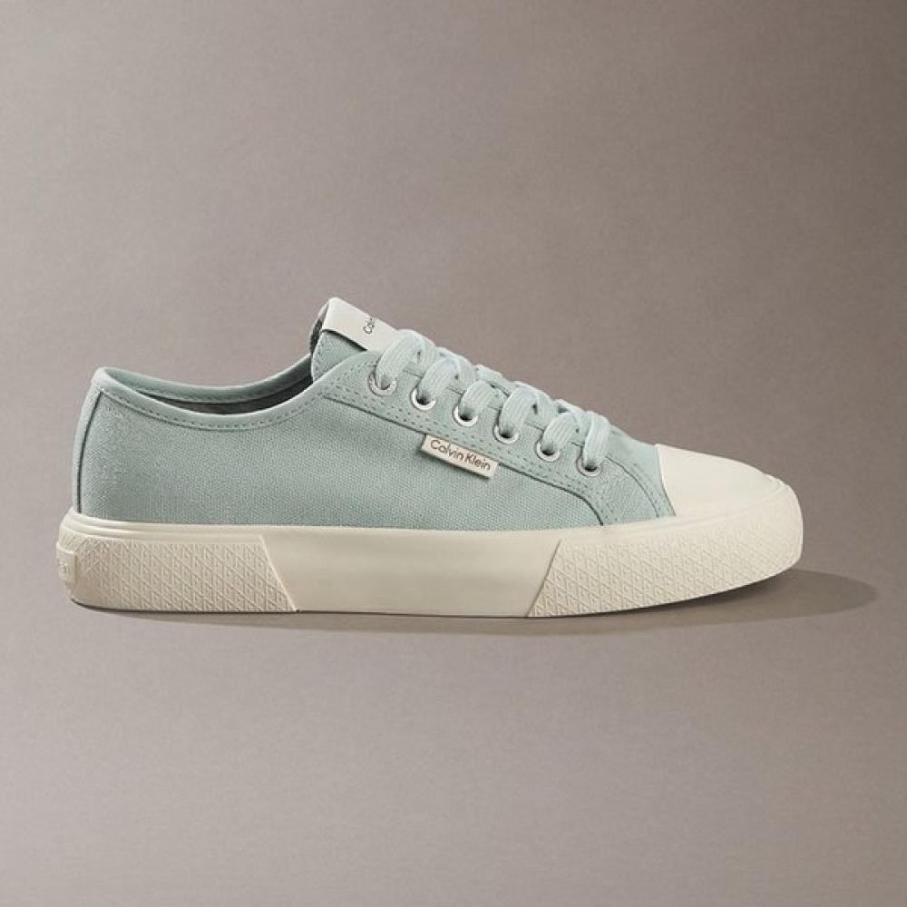 Calvin Klein Jeans Women Luna Lace Up Canvas Sneakers Hw02975 Pfd Light blue+white (PFD)/37(235)