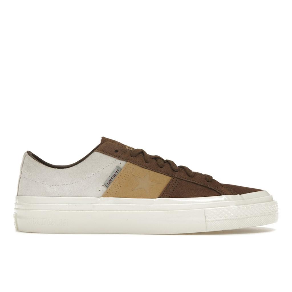 Converse Carhartt WIP X One Star Academy Pro Low Starfish Dark Earth Unisex Sneakers Brown Egret A09656C