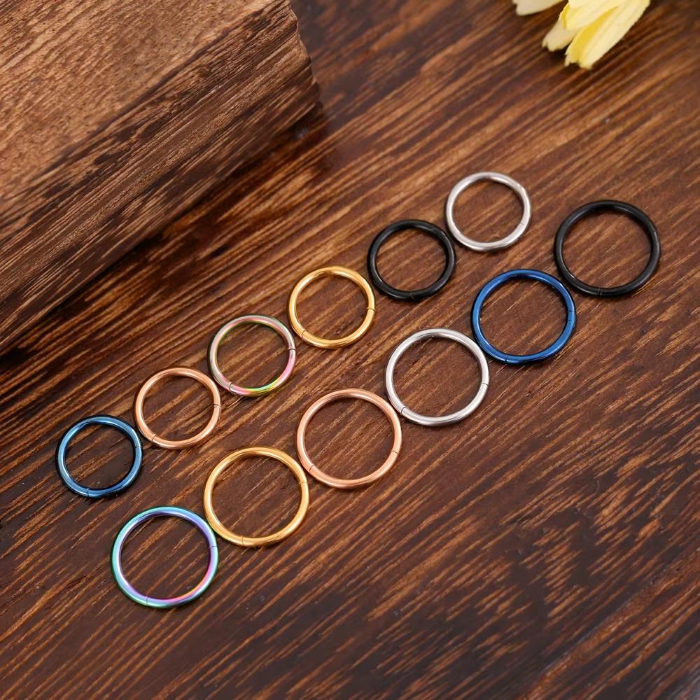 1/10 Stück Nasenring Piercing G23 Titan Clicker Ohrknorpel Ohrring Helix Septum Ringe Körperschmuck Ohrringe Damen