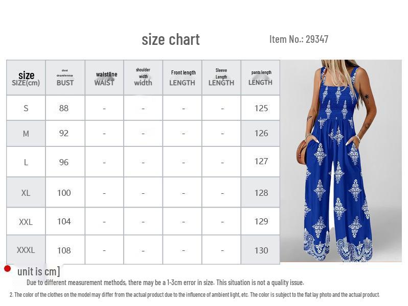 2025 Summer Women's Printed Casual Loose Short Sleeve Jumpsuit