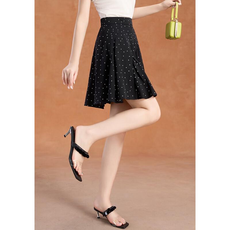 

Kebeier Women s Classic Polka Dot High-Waist A-Line Skirt 2XL