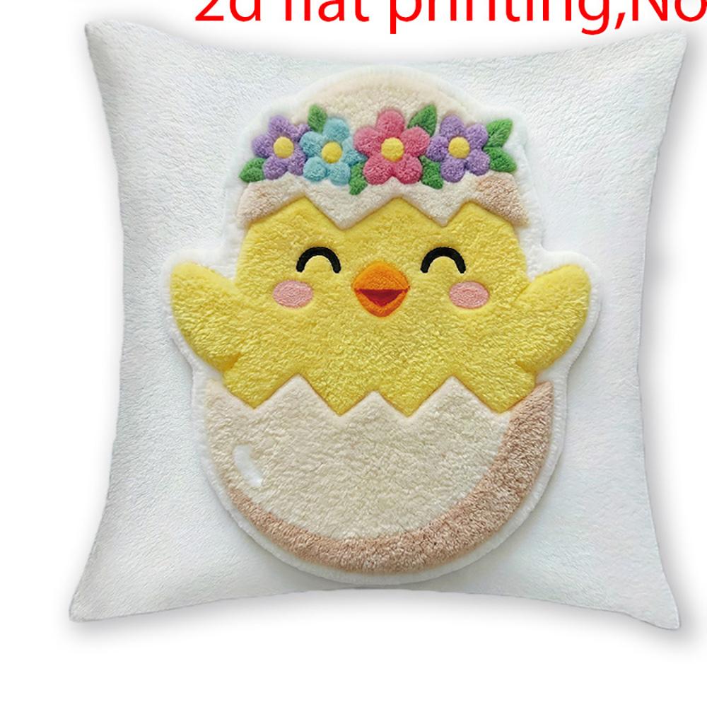 1/4pcs Easter-themed Cute Pillowcase with Bunny Egg and Lamb Designs Sofa Cushion Cover Home Bedroom Room Decoration