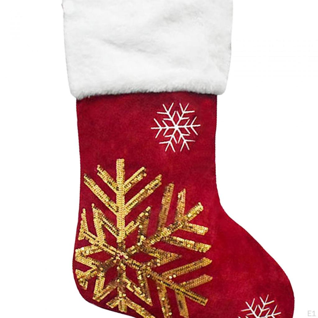 Christmas Hanging Stockings, Xmas Fireplace Socks, Tree Decoration for Bedroom