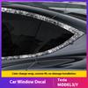 For Tesla Model 3/Y Window Trim Chrome Delete Vinyl Wrap Kit Gloss Black Pink Carbon Fiber Style Auto Accessory for Enhanced