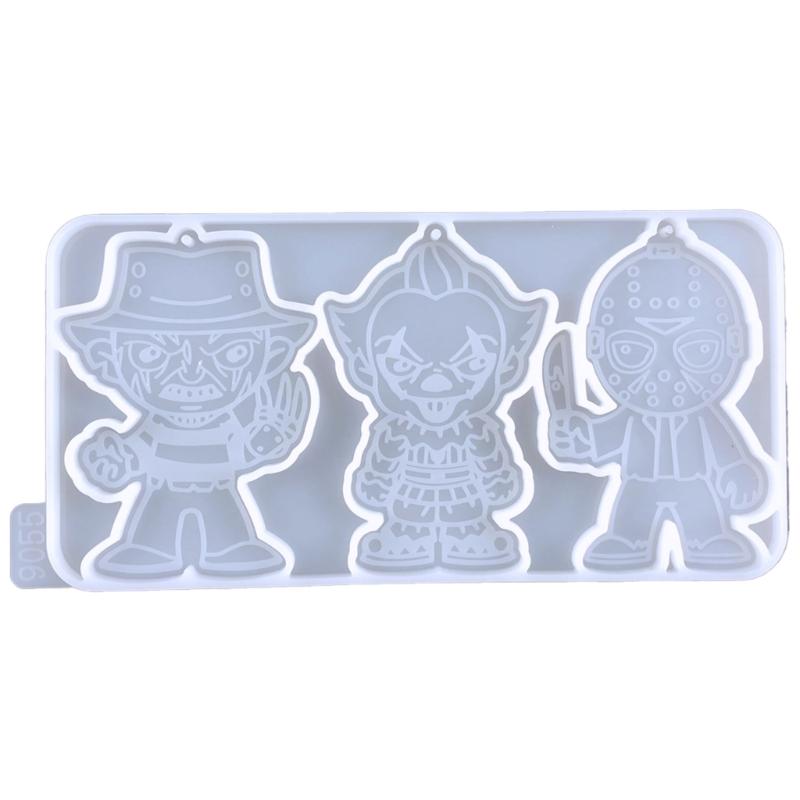 

Glossy Silicone Resin Molds Halloween Weirdo Keychain Mold DIY Pendant Ornaments Jewelry Epoxy Resin Crafting Mold 1 чистый