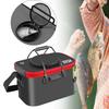 Fishing Bucket Fish Carrier Foldable Multifunctional Large Capacity Live Container with Strap