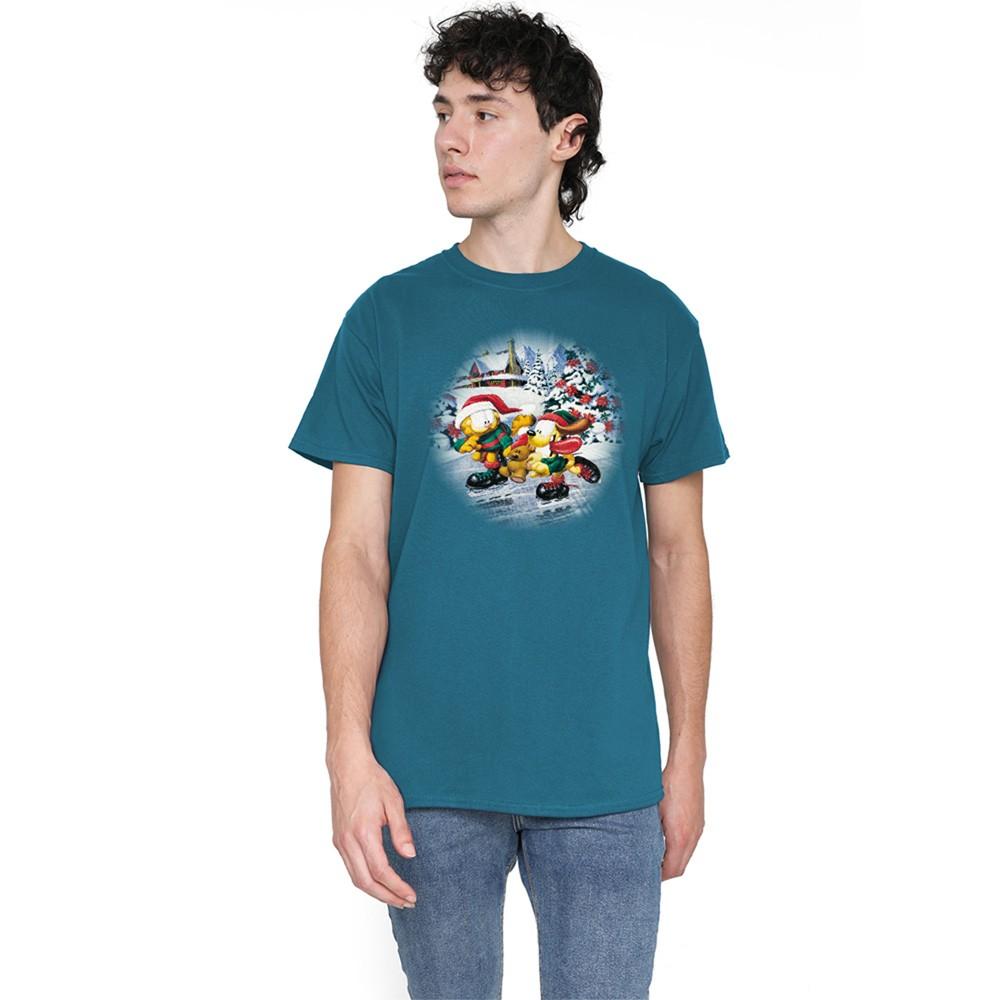 Garfield Ice Skating T-Shirt S-2XL Slate XXXL