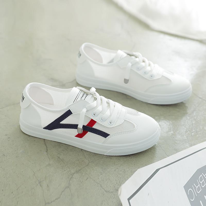 

Маленькие белые туфли женские туфли лето новые универсальные повседневные на плоской подошве дышащие кеды сетчатые женские спортивные туфли 40