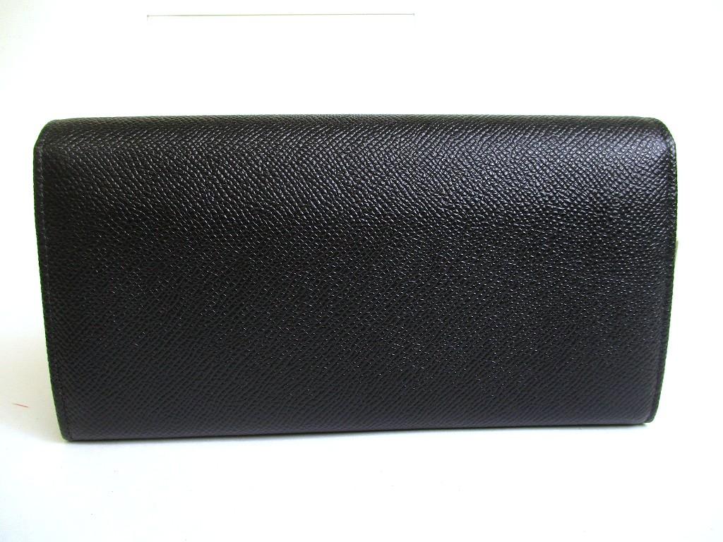 Authentic BVLGARI Black Leather Logo Clip Bifold Long Wallet #a842  Refurbished