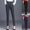 Slim Solid Color Thin Type Women Pants High Waist Stretchy Pencil Pants for Daily Wear