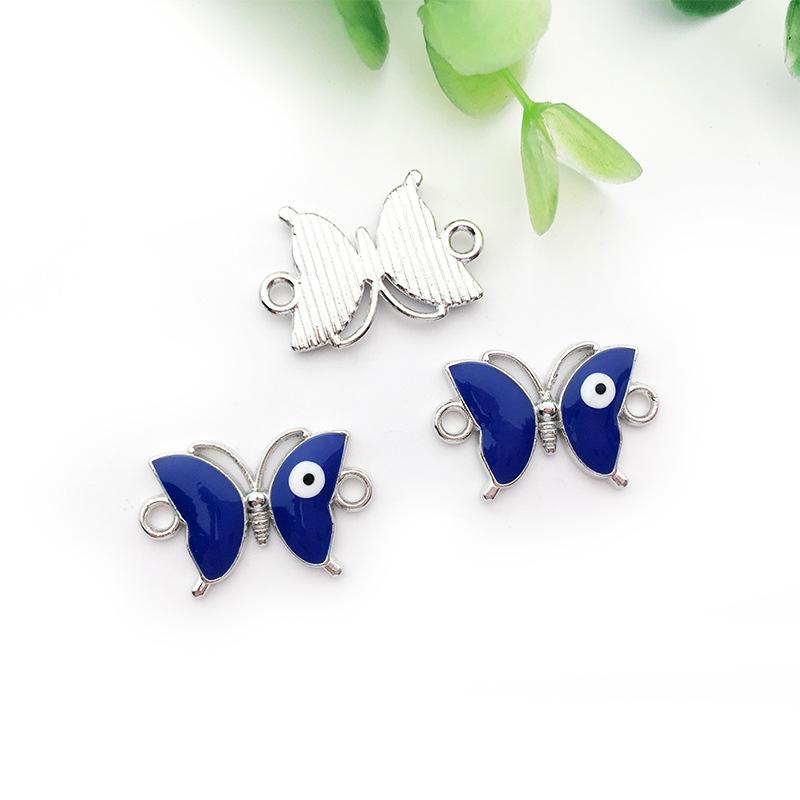 Evil Eye Charms with Butterfly & Starfish Connectors for DIY Jewelry Bracelets & Necklaces